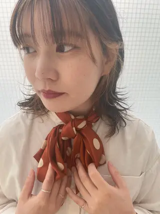 セミロング カラー Of　HAIR所属・外山 なつ美のヘアスタイル