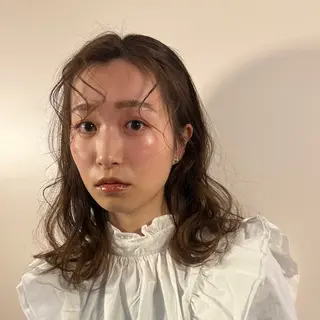 セミロング カラー mEg hair creation 新川崎所属・カラー/塚原里沙 川崎のヘアスタイル