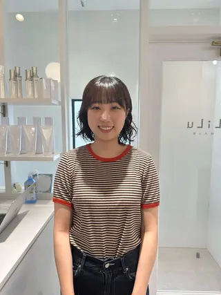 ミディアム カラー パーマ お洒落パーマ/ 艶カラー/michiのヘアスタイル