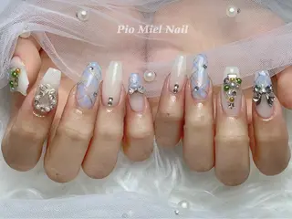 ネイル momo 長さだしのネイルデザイン