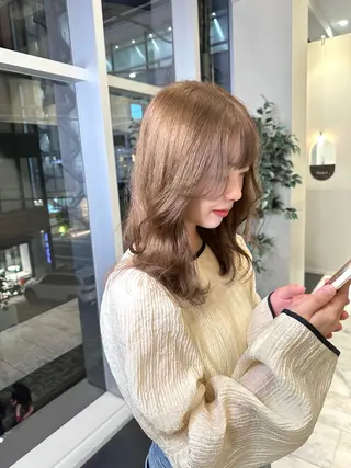 ミディアム カラー IVE所属・ブリーチなし🤍 渋谷／原島杏奈のヘアスタイル