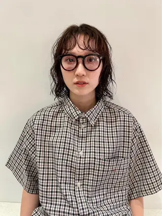 ショート パーマ 垣内 奈緒のヘアスタイル