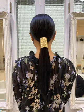 ロング カラー ヘアアレンジ マツエク・マツパ アイブロウ Noah's　Ark所属・透明感カラー🫧ヘア セット🫧松本菜月の眉毛・アイブロウイメージ