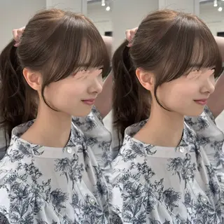 ロング カラー 🎀盛れる顔周り×レ イヤー×透明感/米田のヘアスタイル