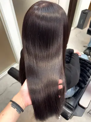 ロング カラー たぴ。ぱつっとボブ /暖色艶カラー🍒のヘアスタイル