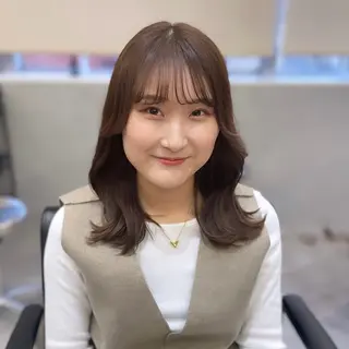 セミロング カラー Rui/透明感カラー 暖色/レイヤーカットのヘアスタイル