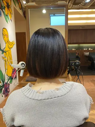 ミディアム カラー Eri 🌿透明感カラーのヘアスタイル