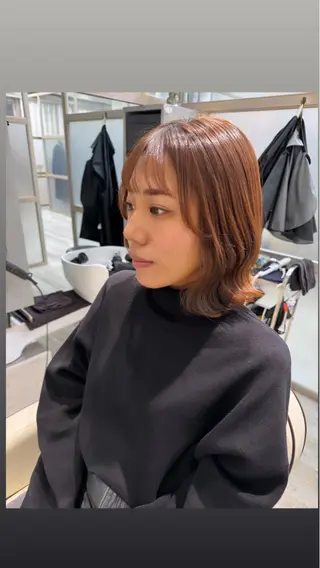 ミディアム 髪質改善×艶カラー Haruのヘアスタイル
