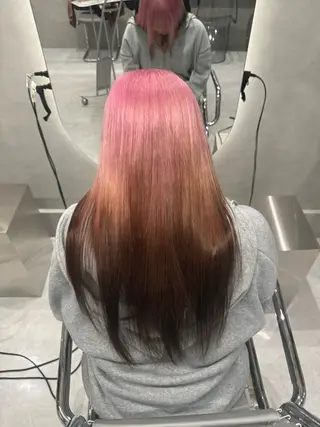 ロング ホワイトカラー/梅田 ハイトーン/しんのヘアスタイル