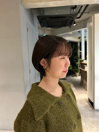 ショート 葉月/ボブ/ 透明感カラー／中目黒のヘアスタイル