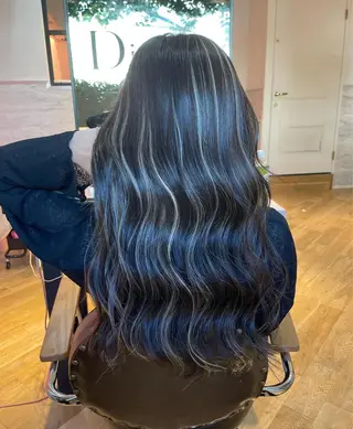 セミロング カラー パーマ ヘアアレンジ メンズ Dimo＆所属・ハイライトカラー /ダイスケのヘアスタイル