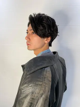 パーマ メンズ 水戸/ブリーチカラー ♠️♠️會澤遼真のヘアスタイル