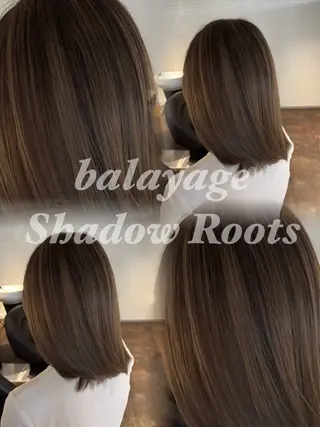 ミディアム カラー ヘアアレンジ グランルッソ所属・岡山× バレイヤージュカラーのヘアスタイル