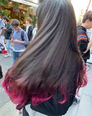 ロング カラー ピンクベージュ/新潟 万代/高橋桃葉🍑のヘアスタイル