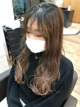 セミロング カラー olino 【オリノ】西田辺のヘアスタイル