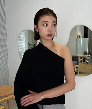 ミディアム カラー ヘアアレンジ 脇野 茉優のヘアスタイル