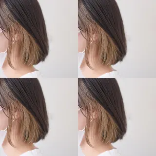 セミロング カラー ヘアアレンジ 竹内啓太 ボブのヘアスタイル