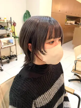 ショート カラー ダブルカラー/ウルフ 上田　航平のヘアスタイル