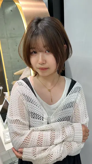 カラー けいし🐬ボブ ショート艶髪カラー✨のヘアスタイル