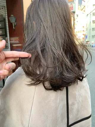 ミディアム カラー ヘアアレンジ 🌿ニュアンスパーマ /ショート淳平のヘアスタイル