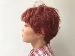 ショート カラー パーマ ヘアアレンジ g  hair design所属・土屋 紗也果のヘアスタイル