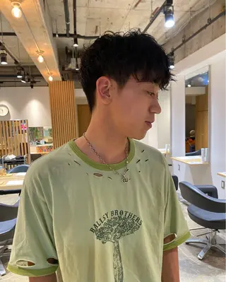 パーマ メンズ 🤎カット/ブリーチ /縮毛矯正/大宮🤎のヘアスタイル