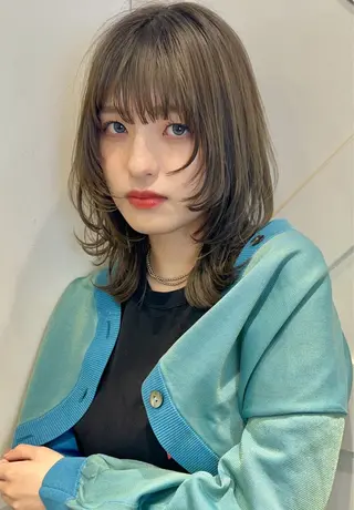 セミロング カラー 🌺ウルフカット職人 新垣渚🐺のヘアスタイル