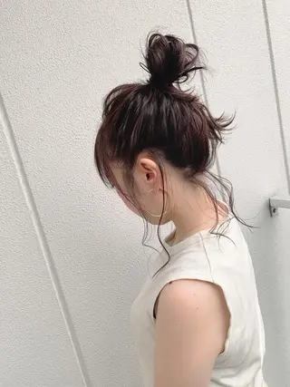 ミディアム カラー ヘアアレンジ EMANON天神所属・Hitomi Ezakiのヘアスタイル