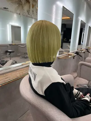 ショート カラー wixy mimi所属・ボブ/透明感カラー 🌿栄🌿kouneのヘアスタイル