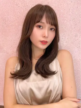 セミロング カラー 韓国ヘア🤍顔周り/ 髪質改善✨/林遼一郎のヘアスタイル