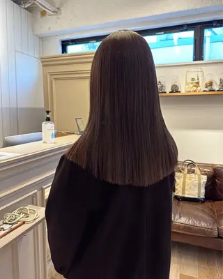 セミロング カラー REINA☁️透明感 カラー/ぷつっと♡のヘアスタイル