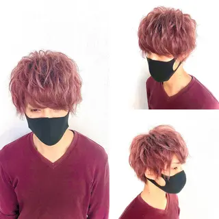 ショート カラー パーマ ヘアアレンジ メンズ ✨最強美容師✨ 💙にっしー西村💙のヘアスタイル