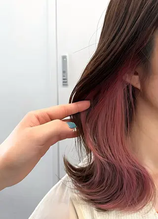 ミディアム カラー トリコヘアサロン 新井千智のヘアスタイル