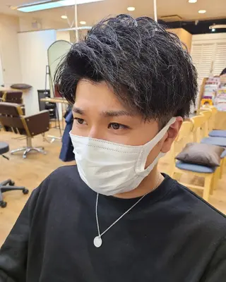 ショート パーマ メンズ 【ネウィ天王寺 】seiyaのヘアスタイル