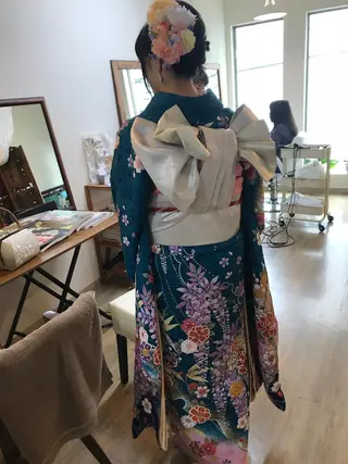 セミロング ヘアアレンジ ヘアメ/着付け 清水玲歌のヘアスタイル