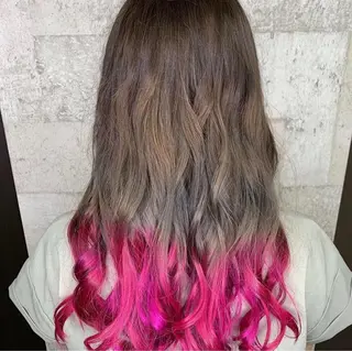ロング カラー メッシュ&パーマ特化 🔥山田雄大🔥のヘアスタイル