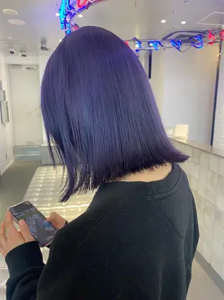 ミディアム カラー ヘアアレンジ GAME by AlanSmithee 原宿所属・🎀韓国ハイトーン saya🎀💜のヘアスタイル