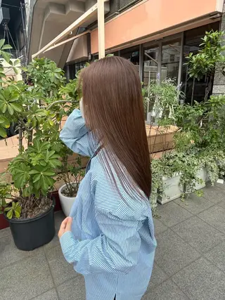 ロング カラー 🫧オリーブカラー/ 酸性縮毛矯正銀座🫧のヘアスタイル