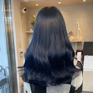 ロング カラー ブリーチなしピンク 赤井龍斗のヘアスタイル