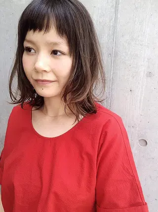 ミディアム キノシタ ナオユキのヘアスタイル