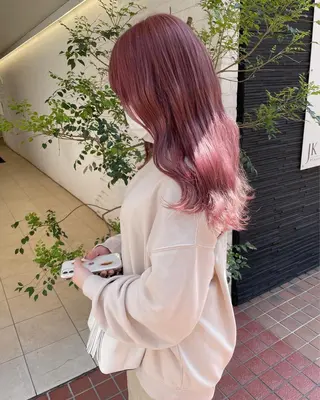 セミロング カラー VEGA天神 ブリーチのヘアスタイル