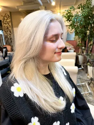 セミロング カラー パーマ ヘアアレンジ メンズ 表参道Lise おおいしおりのヘアスタイル