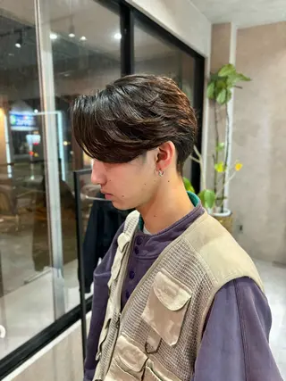 ショート パーマ メンズ 長谷川 湧のヘアスタイル