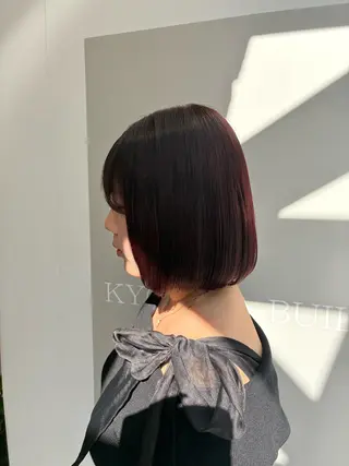 ミディアム カラー 透明感ベージュ🤎 manami👒🌿のヘアスタイル