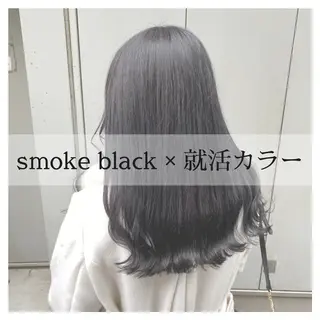 セミロング カラー ヘアアレンジ メンズ 🦋重くない暗髪🦋 Hana🦋のヘアスタイル