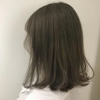 セミロング カラー 渋谷ブリーチカラー 韓国ヘアyuikoのヘアスタイル