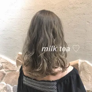 セミロング カラー 池袋/透明感カラー 🎀Yuri🎀のヘアスタイル