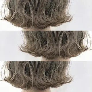 ミディアム カラー パーマ ヘアアレンジ tocca所属・毎月通える価格♪ 杉本真基のヘアスタイル