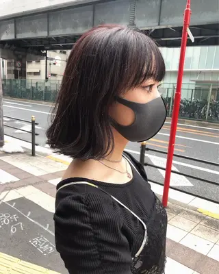 ミディアム カラー ヘアアレンジ 酸性縮毛矯正🧴韓国 レイヤー/髪質改善のヘアスタイル