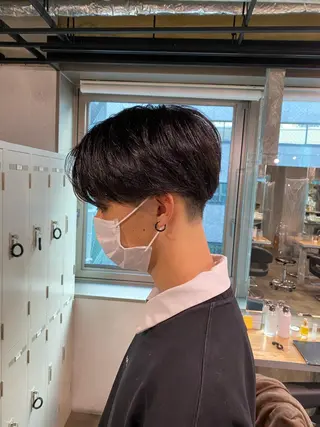 ショート パーマ メンズ 🟦ニュアンス/メン ズパーマ横浜🟦のヘアスタイル